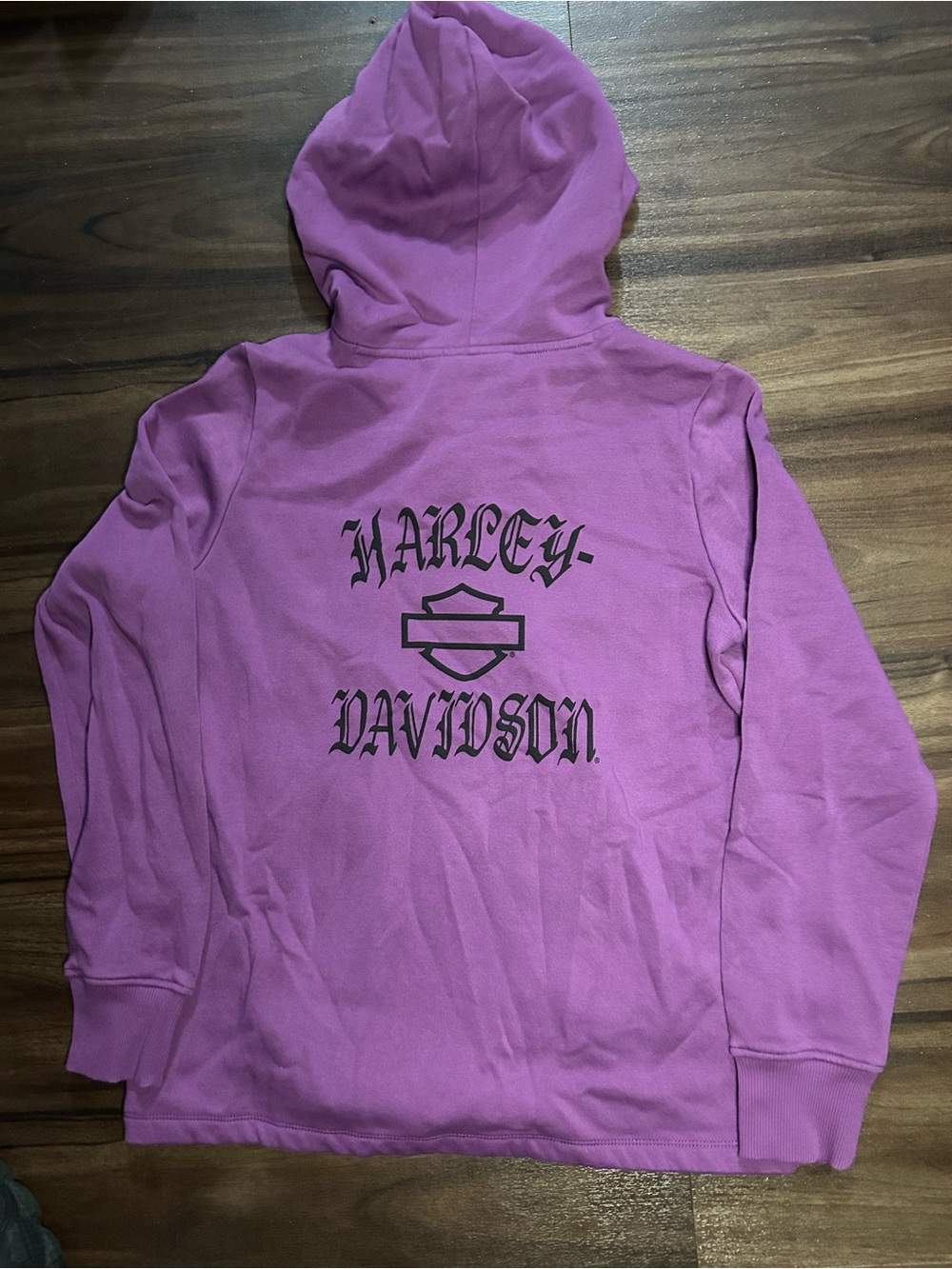 Harley-Davidson Purple Zip-Up Hoodie with Black Logo